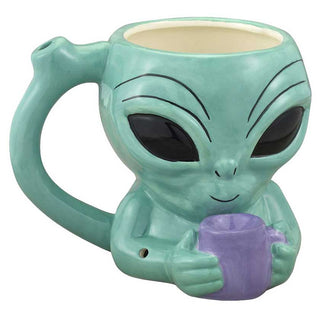 Alien Ceramic Pipe Mug 12Oz