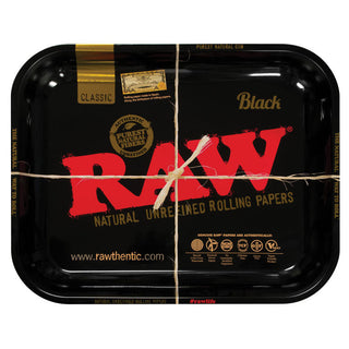 Raw Black Metal Rolling Tray Large