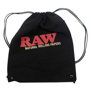 Raw Drawstring Bag Black