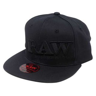 Raw Black On Black Baseball Cap With Poker
