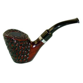 Shire Pipes Standing Carved Cherry 5.5 Wood Pipe