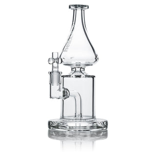 GRAV® Helix™ Clear Straight Base W/ Fixed Downstem Water Pipe
