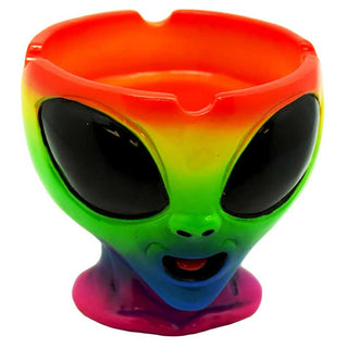 Happy Dayz Rainbow Alien Bust Ashtray