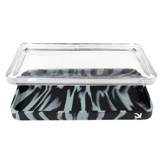 Eyce 2 In 1 Silicone And Glass Rolling Tray Smoke Black