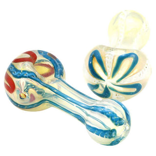 Color Striped 3.25 Glass Spoon Hand Pipe