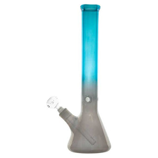 16" Ombre Iridescent Blue Beaker Water Pipe