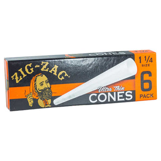 Zig-Zag Ultra Thin Cones 1 1/4 - 6 Pack