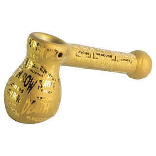 Death Row Records Sandblasted & Logo 5" Glass Sherlock Hand Pipe