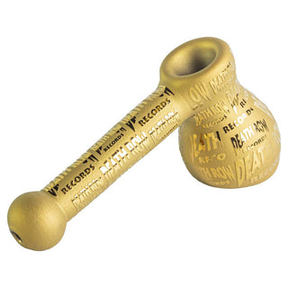 Death Row Records Sandblasted & Logo 5" Glass Sherlock Hand Pipe