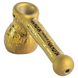 Death Row Records Sandblasted & Logo 5" Glass Sherlock Hand Pipe