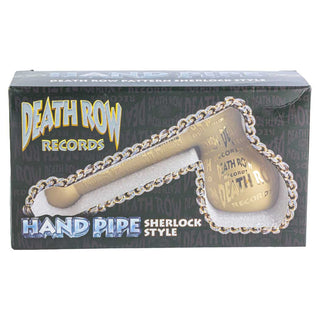Death Row Records Sandblasted & Logo 5" Glass Sherlock Hand Pipe