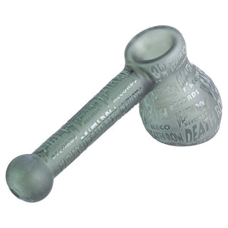Death Row Records Sandblasted & Logo 5" Glass Sherlock Hand Pipe