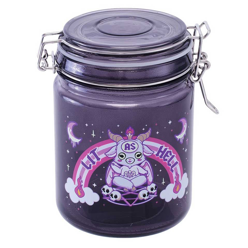 Fujima Lit As Hell 22 oz Latch Lid Glass Jar – Excitement Smokin PA