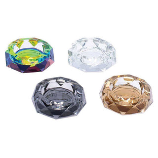 Fujima 4" Crystal Faceted Glass Ashtray - Assorted