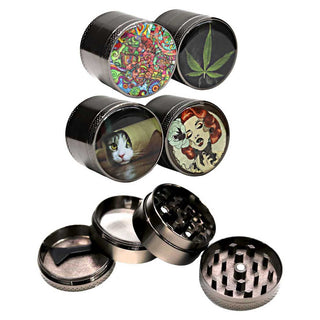 Character Faces 4-Piece 63mm Heavy Metal Grinder - Assorted