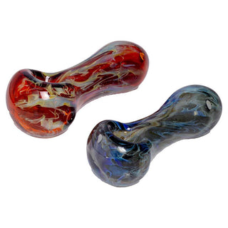 13 Glass Fumed Spoon Hand Pipe - Assorted