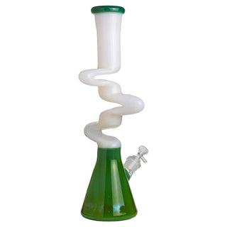 Cignature Slyme Zigzag Beaker 18" Glass Water Pipe - Assorted