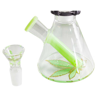 aLeaf 8" Glycerine Coil Head Mini Beaker Water Pipe - Assorted