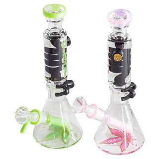 aLeaf 8" Glycerine Coil Head Mini Beaker Water Pipe - Assorted