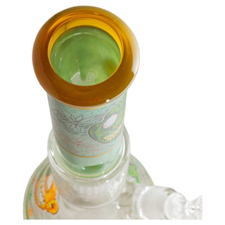 Mixed Print 15" Matrix Perc Beaker 9mm Heavy Glass Water Pipe - Assorted