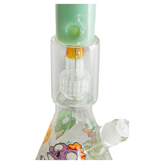 Mixed Print 15" Matrix Perc Beaker 9mm Heavy Glass Water Pipe - Assorted