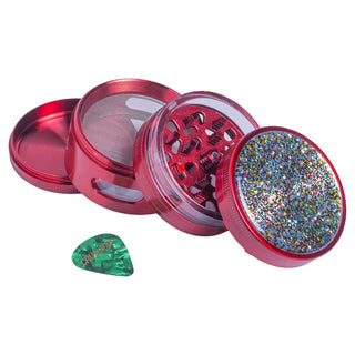 Crushers Classic Sparkling See Through 4-Piece 63mm Metal Grinder - Assorted