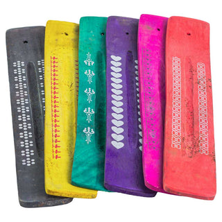 Wood 10" Incense Burner - Assorted Colors