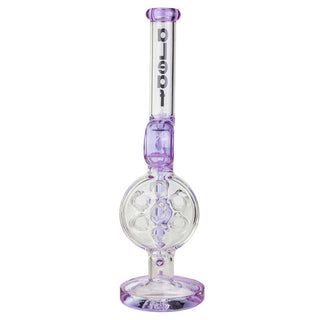aLeaf Full Color Swiss Perc 14" Straight Glass Water Pipe - Assorted