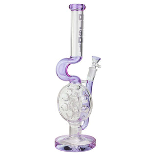 aLeaf Full Color Swiss Perc 14" Straight Glass Water Pipe - Assorted
