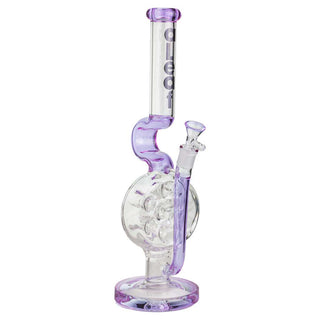 aLeaf Full Color Swiss Perc 14" Straight Glass Water Pipe - Assorted