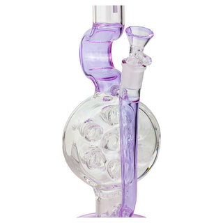 aLeaf Full Color Swiss Perc 14" Straight Glass Water Pipe - Assorted