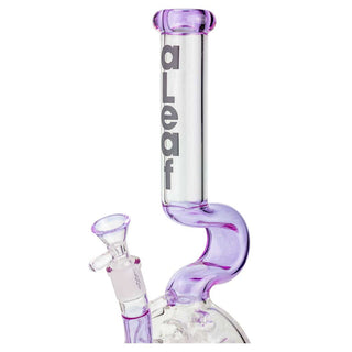 aLeaf Full Color Swiss Perc 14" Straight Glass Water Pipe - Assorted