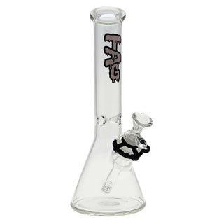 Thick Ass Glass 12" 44x4mm Purple Label Clear Beaker Water Pipe