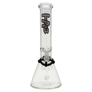 Thick Ass Glass 12" 44x4mm Purple Label Clear Beaker Water Pipe