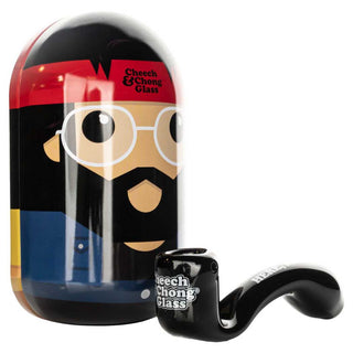 Cheech & Chong 5.5" Dave's Not Here, Man Sherlock Hand Pipe with Collectible Tin
