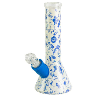Graphic Wrap 13" Glass Beaker Water Pipe with Silicone Joint - Assorted