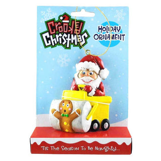 Crooked Christmas Ornament Roller Santa