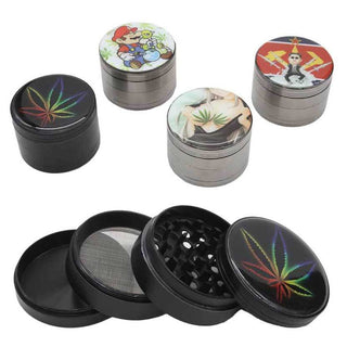 Character Faces 4-Piece 63mm Heavy Grinder - Assorted