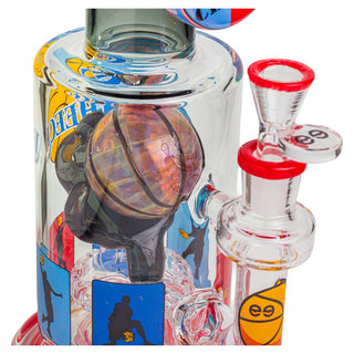 Cheech Dunked Out Basketball Cylinder 12.5" Glass Water Pipe