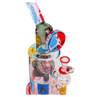 Cheech Dunked Out Basketball Cylinder 12.5" Glass Water Pipe