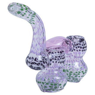 Double Chambered 8" Dotted Colors Sherlock Bubbler - Assorted