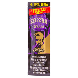 Zig Zag Cigar Wraps Rillo Size - 4 Pack