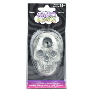 Wacky Bowlz Skull 3.5" Ceramic Hand Pipe