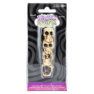 Wacky Bowlz Skulls 3.75" Ceramic Hand Pipe