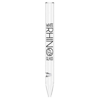White Rhino Glass Straw with Silicone Tip