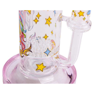 All Over Hearts with Unicorn Print 10" Straight Glass Water Pipe