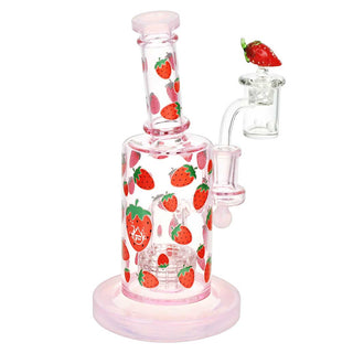 Pulsar Fruit Series Strawberry Cough Dab Rig Duo Set