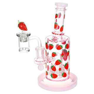 Pulsar Fruit Series Strawberry Cough Dab Rig Duo Set