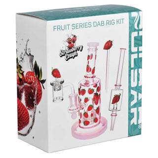 Pulsar Fruit Series Strawberry Cough Dab Rig Duo Set