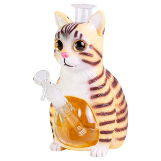 Tabby Cat 9" Silicone Water Pipe